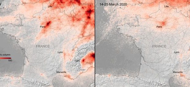 Воздух в Париже стал чище из-за карантина.